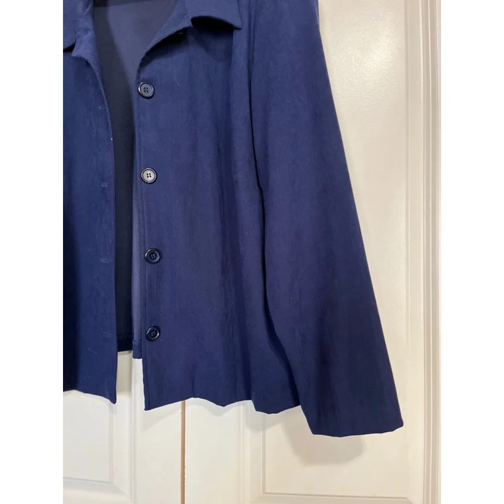 EUC Women's Briggs New York Blazer Size 2X Blue - Picture 5 of 5